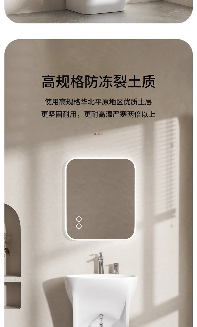 中东落地洗脚立柱盆一体陶瓷盆洗脸盆阳台小户型别墅洗手盆