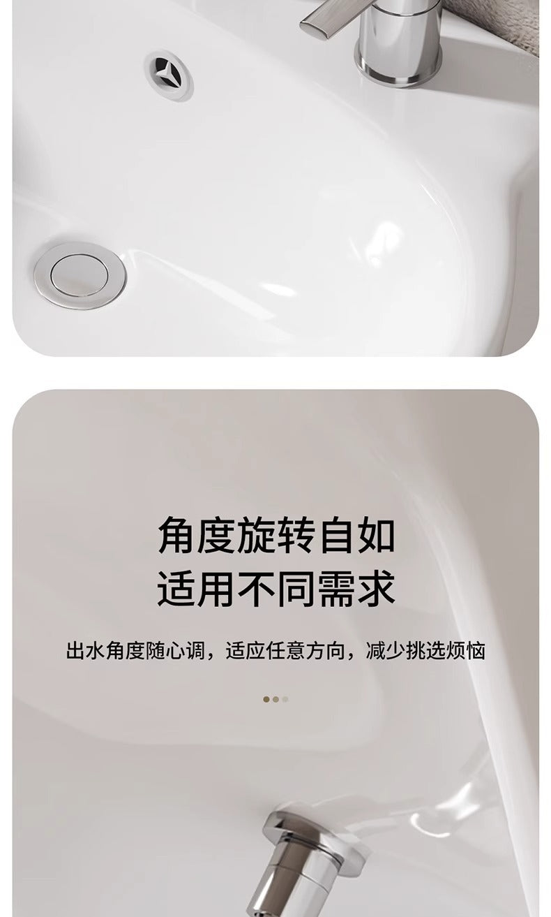 中东落地洗脚立柱盆一体陶瓷盆洗脸盆阳台小户型别墅洗手盆